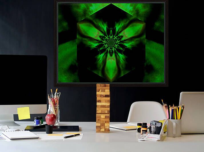 Fire Lotus Green 1 by Sherrie Larch