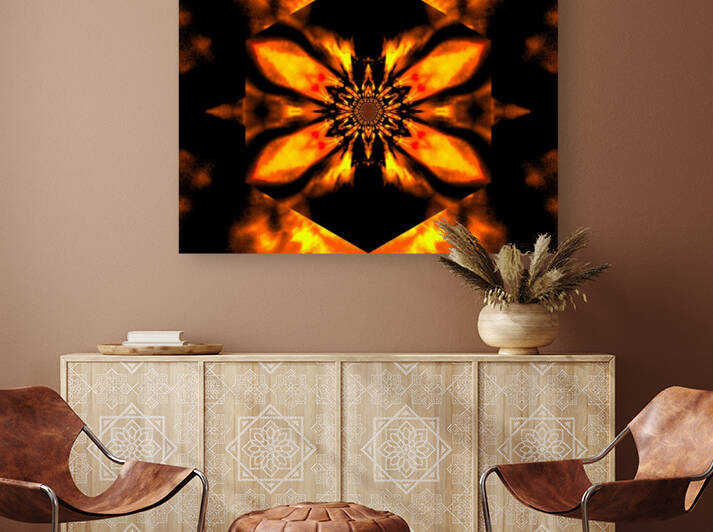 Fire Lotus Orange 2 by Sherrie Larch