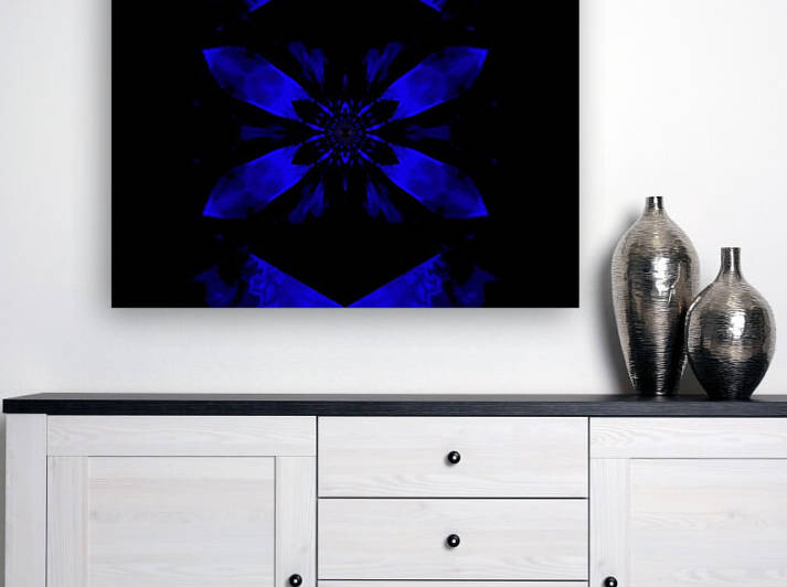 Fire Lotus Midnight Blue 2 by Sherrie Larch