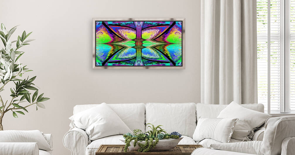 Butterfly In Rainbow Reflection Reproduction