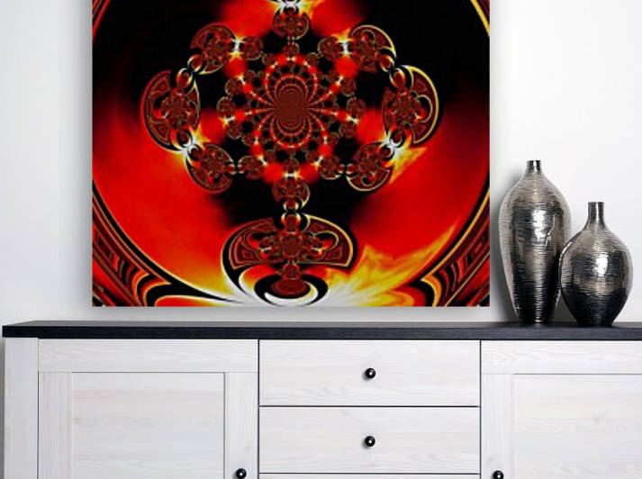 Viking Fire Warrior Scarab Mandala 1 by Sherrie Larch