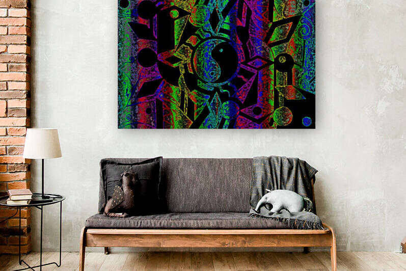 Yin And Yang Rainbow Haze 1 by Sherrie Larch