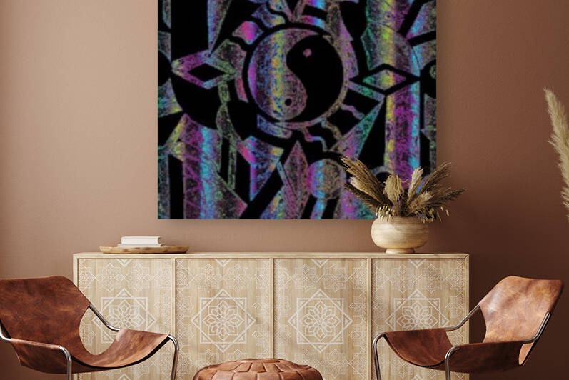 Yin And Yang Rainbow Haze 2 by Sherrie Larch