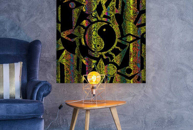 Yin And Yang Rainbow Haze 5 by Sherrie Larch