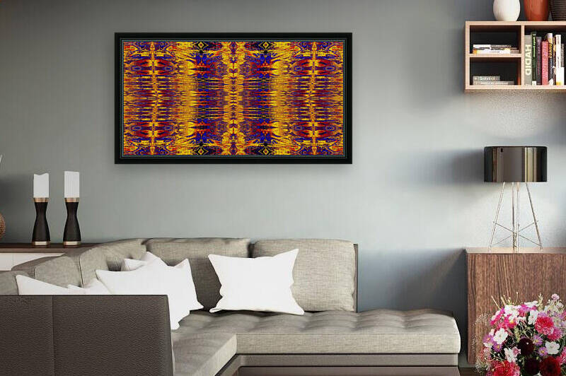 Gold and Blue Nasma 3 by Sherrie Larch