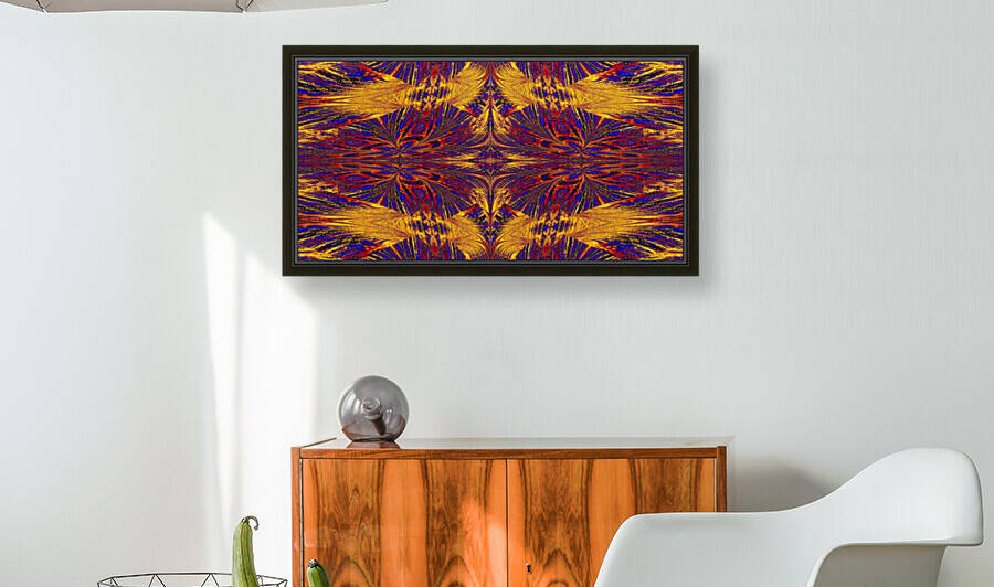 Gold and Blue Nasma 5 by Sherrie Larch