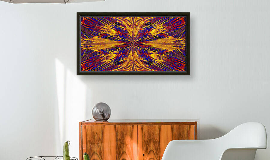 Gold and Blue Nasma 6 by Sherrie Larch