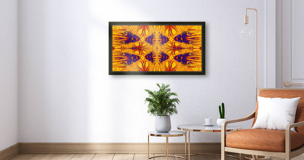 Gold and Blue Nasma 7 by Sherrie Larch