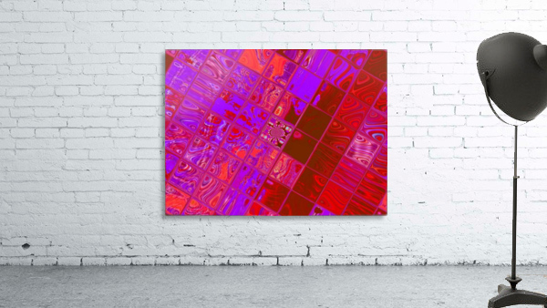 Red Psychedelic Squares 1 Wall Preview