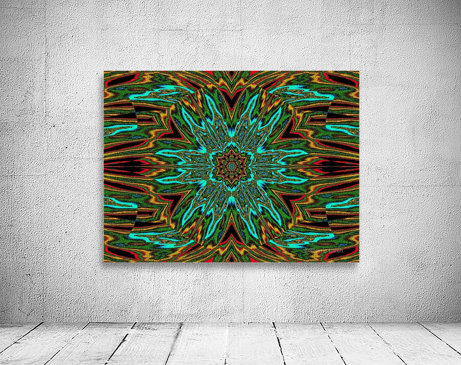 Blue Green Plumerias Wall Preview