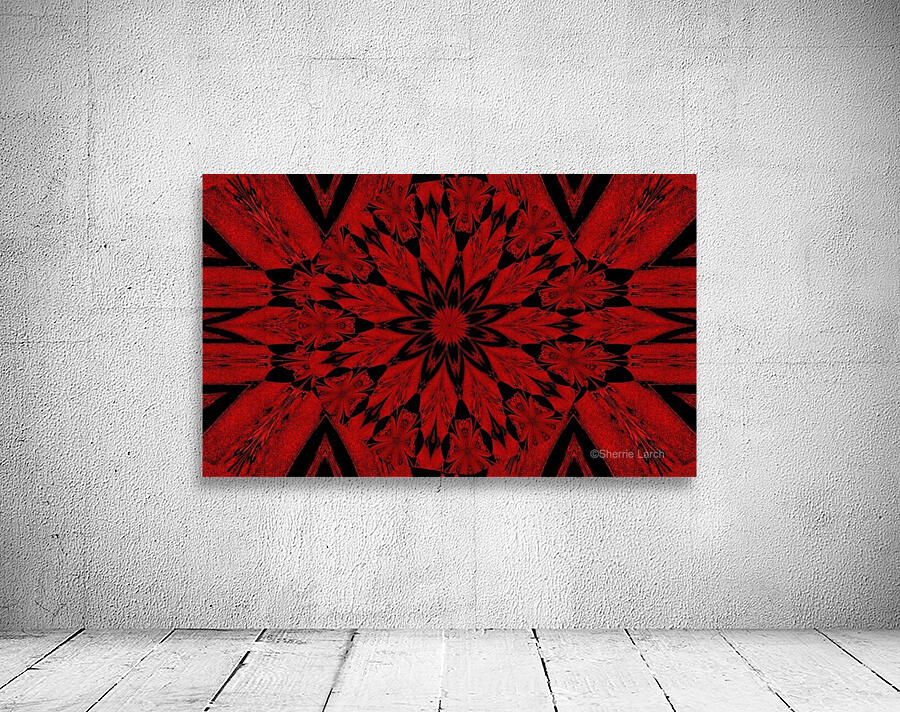 Red Night Flower Wall Preview