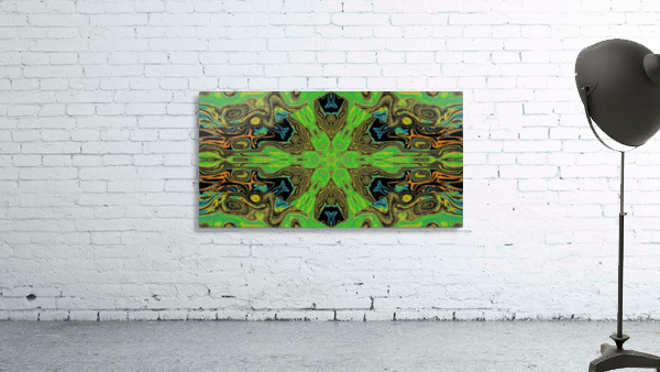 Green Wave Lotus Wall Preview