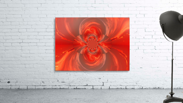 Orange Mating Phoenix Lotus Wall Preview