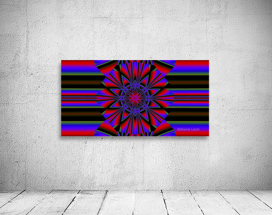 Red Psychedelic Lotus Wall Preview