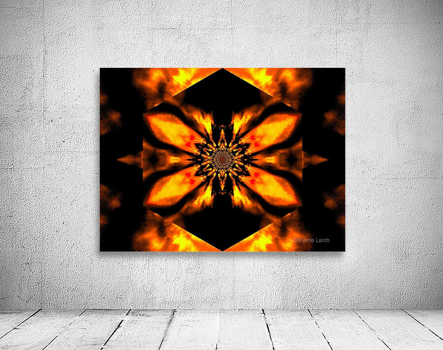 Fire Lotus Orange 2 Wall Preview
