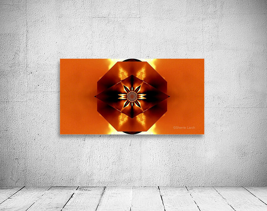 Orange Fire Flower 3 Wall Preview