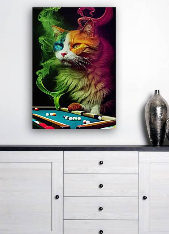 Kahtnipp portrait of a psychedelic cat taking a s by Kahtnipp