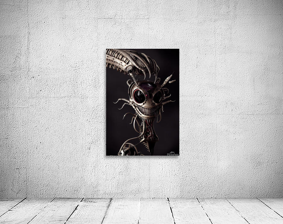 Kahtnipp head and full body of a steampunk mechan Wall Preview