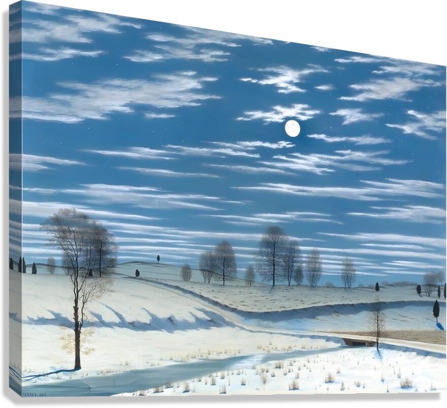  Winter in the Moonlight 1869 Canvas Print