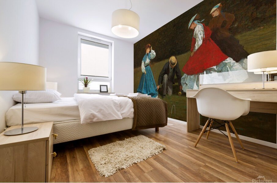 Croquet Scene Mural print