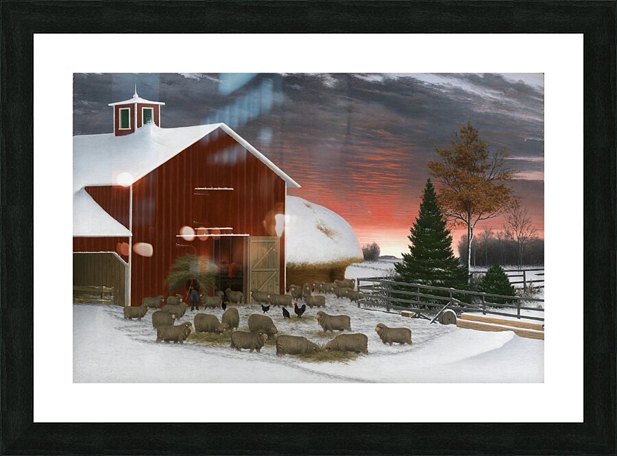 Horatio Shaw Winter Barnyard Picture Frame print