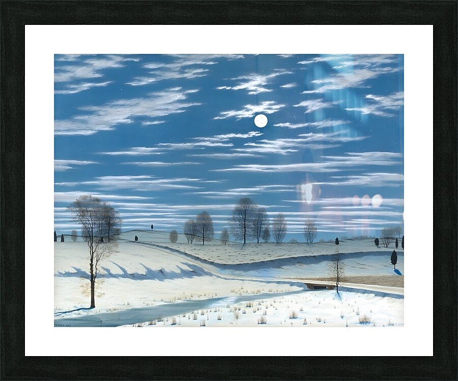  Winter in the Moonlight 1869 Picture Frame print