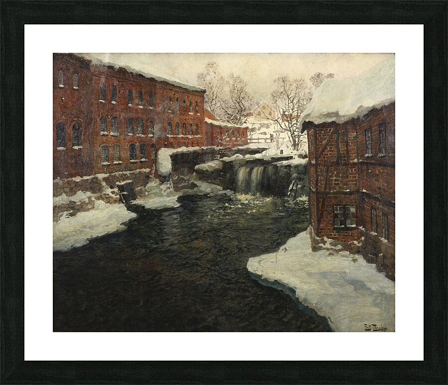 Mill Scene-Claude Monets Picture Frame print