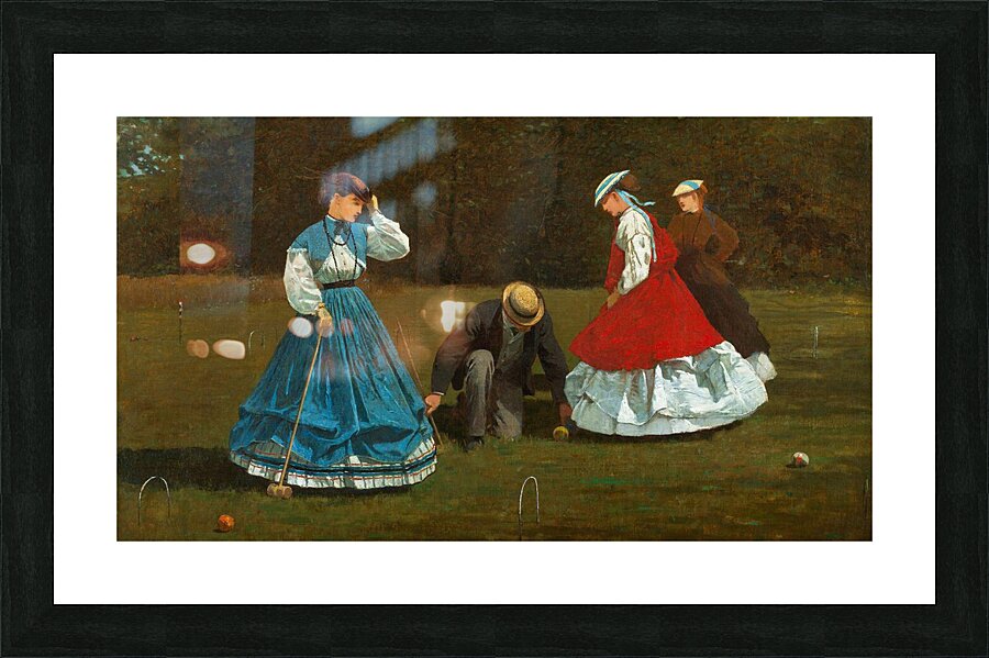 Croquet Scene Picture Frame print