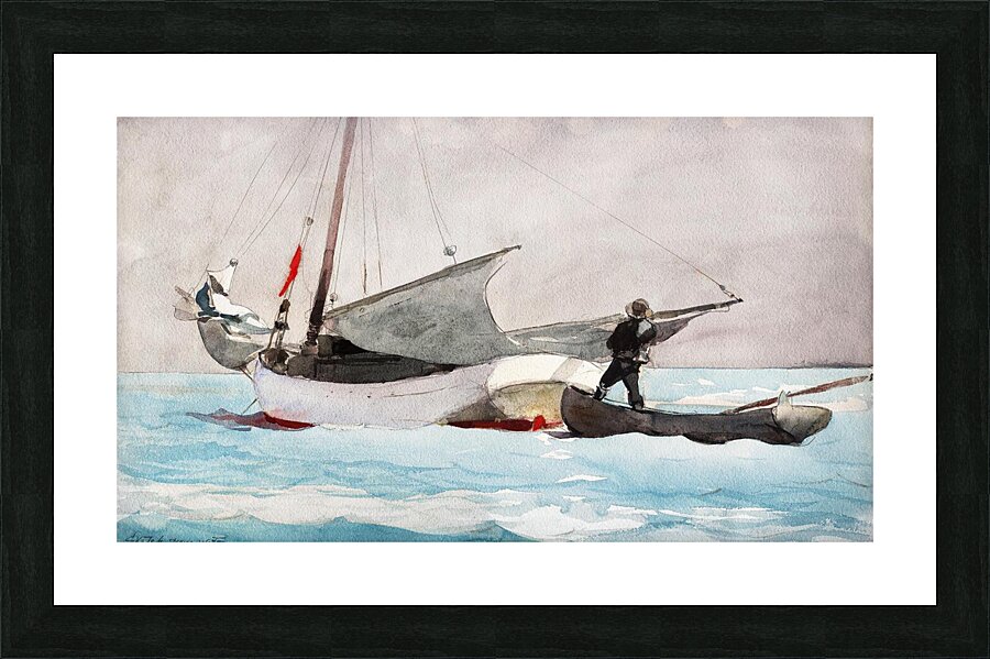 Stowing Sail Picture Frame print