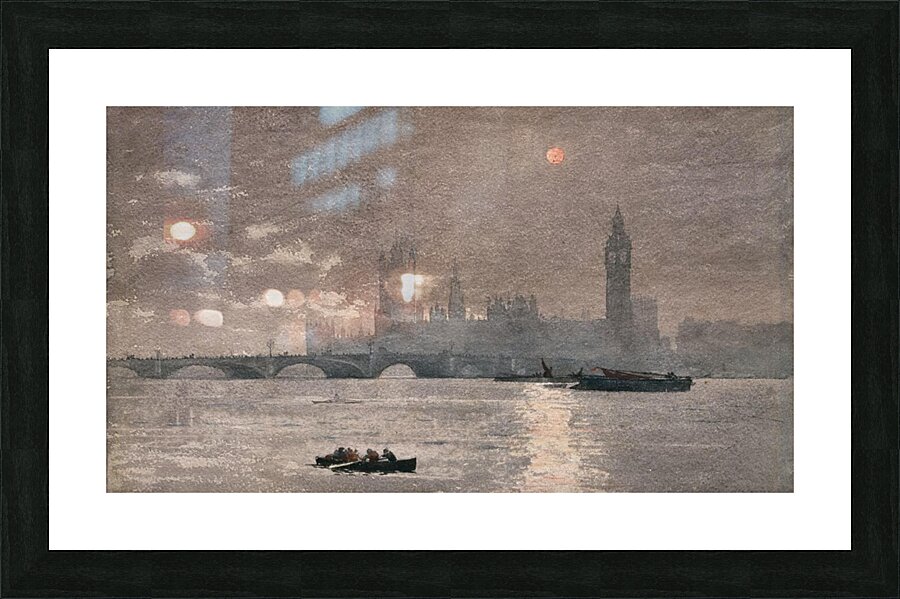 The Thames below Westminster Picture Frame print