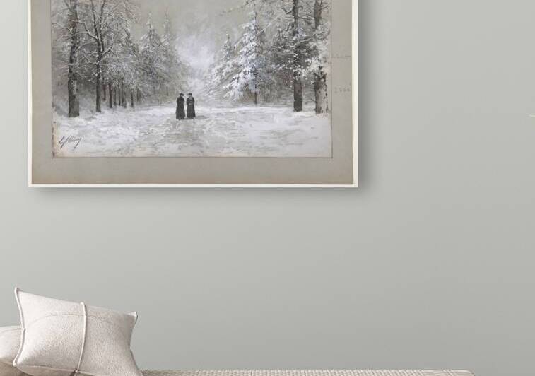 Winter Scene with Two Men by FREDO2025