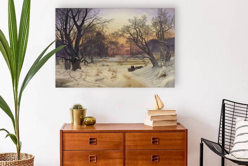 Winter Night in a Forest by FREDO2025
