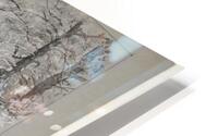 Winter Scene with Two Men HD Metal print