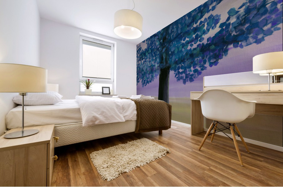 Blue Sunset Mural print