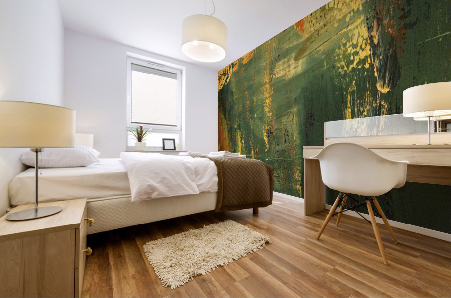 Green Coordinates Mural print