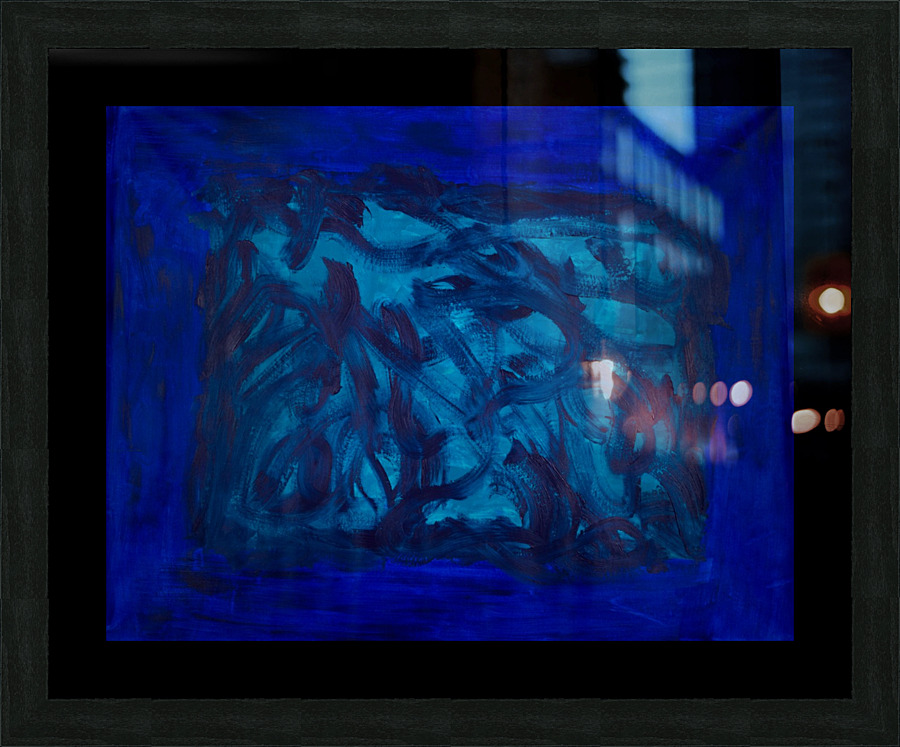 Blue Dimention Picture Frame print