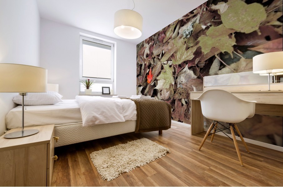 red leaf Mural print
