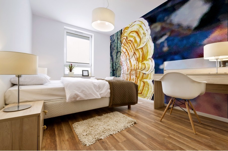 Woodear mushroom Mural print