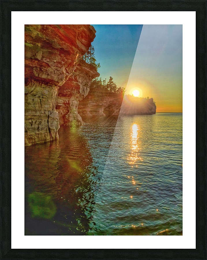 Pictured Rocks Sunset Picture Frame print