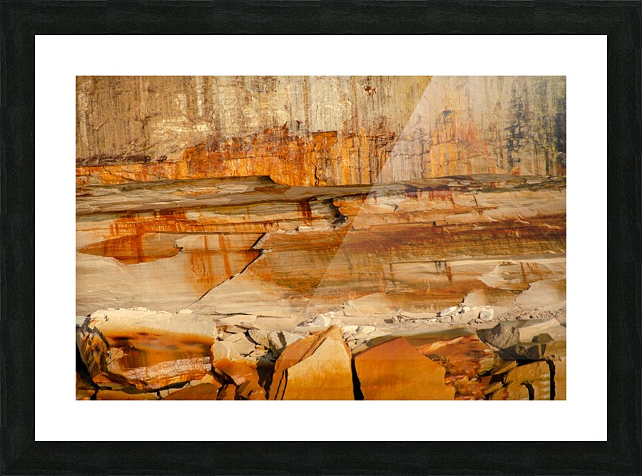 Rock Face Texture Picture Frame print