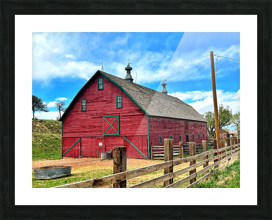 Old Red Barn Picture Frame print