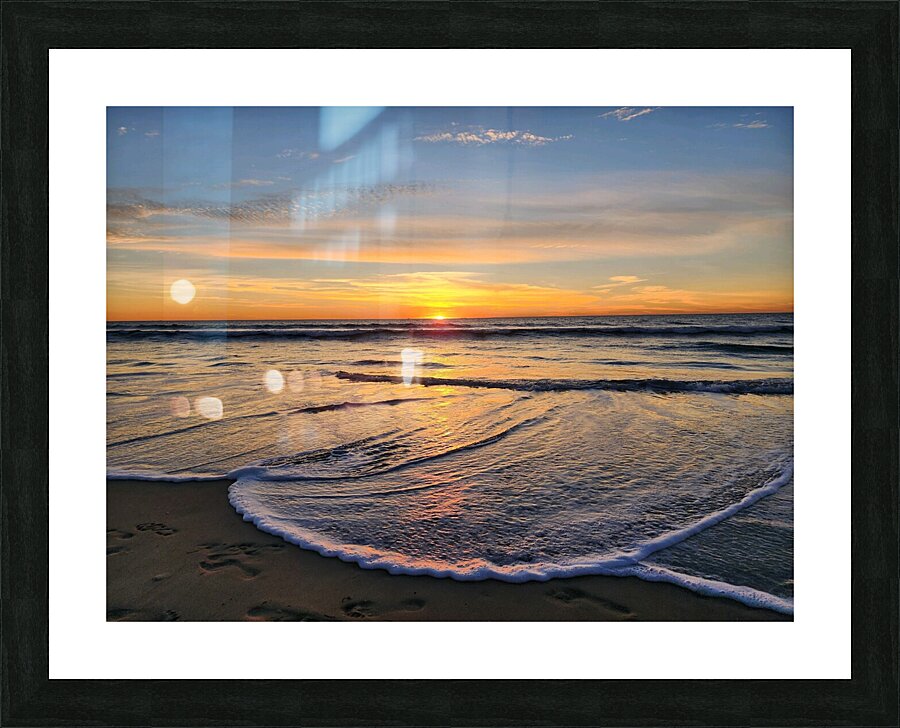  beach at dusk  Picture Frame print