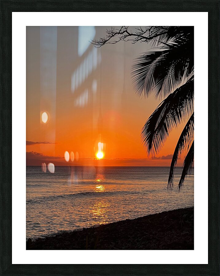tropical sunset  Picture Frame print