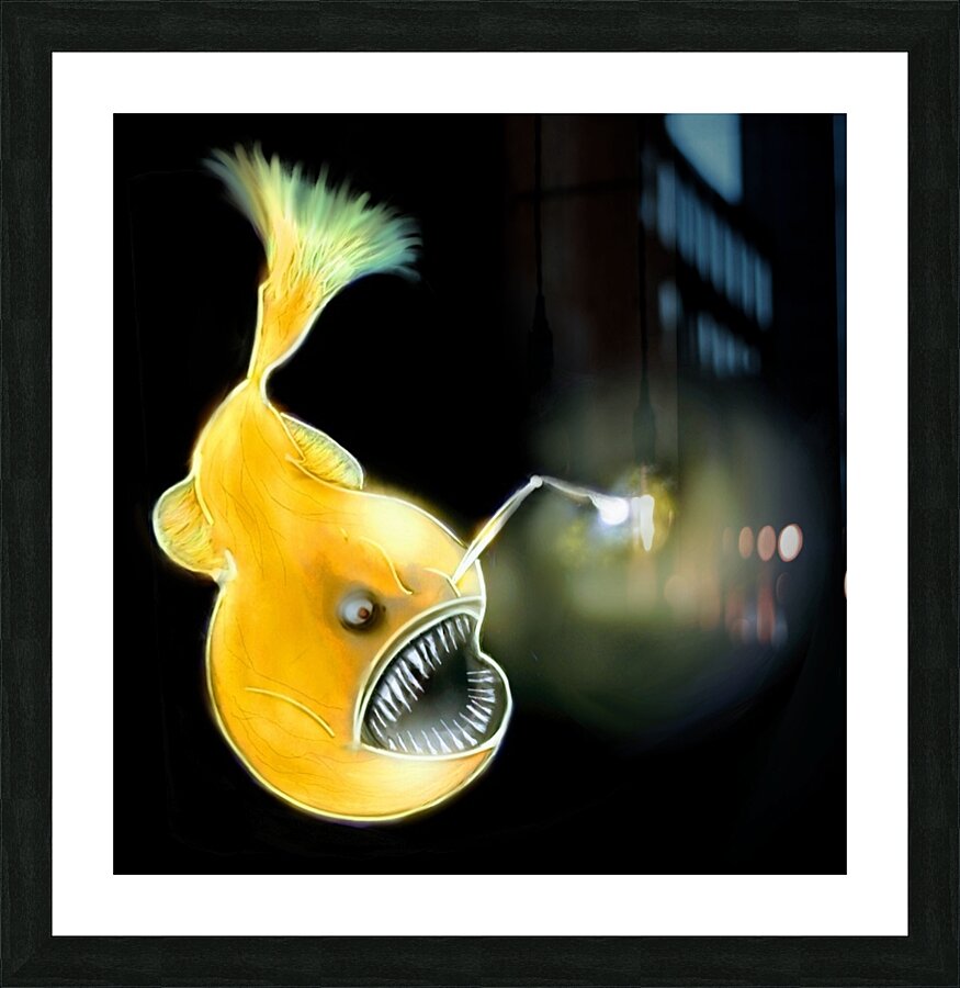 Oscar black background  Picture Frame print