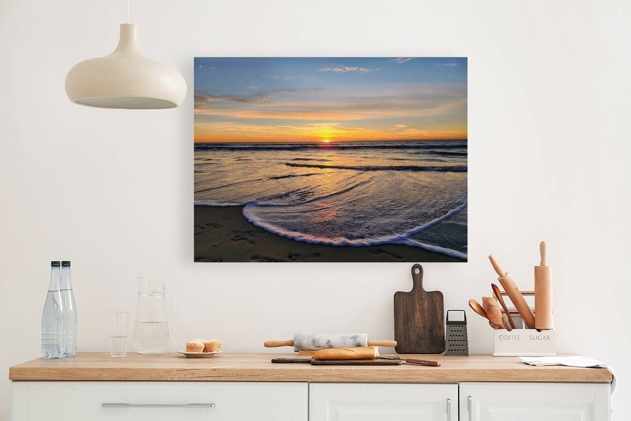  beach at dusk  Reproduction