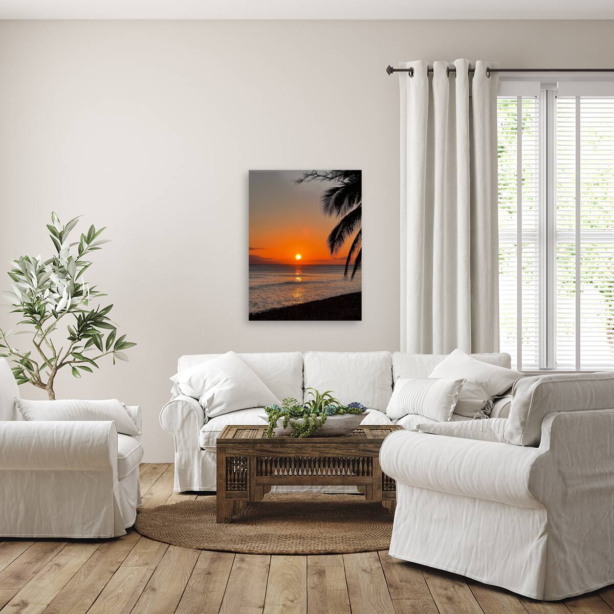 tropical sunset  Reproduction