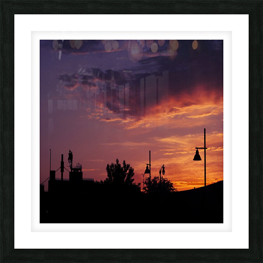 SynthSunset Picture Frame print