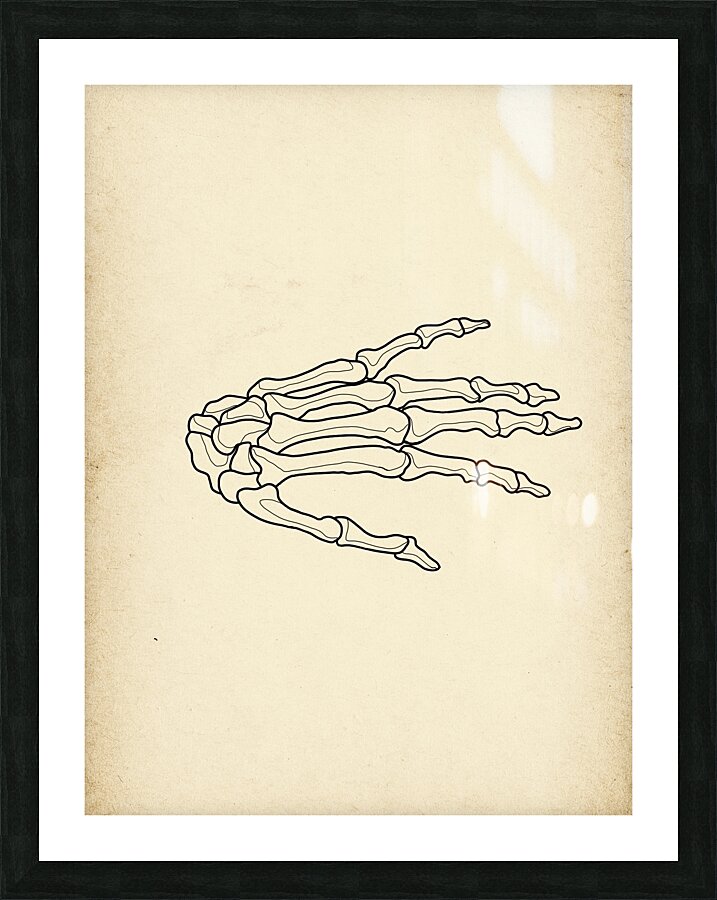 Skeleton Hand Picture Frame print