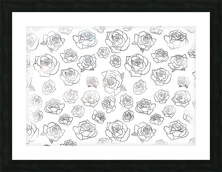 Rose pattern Picture Frame print