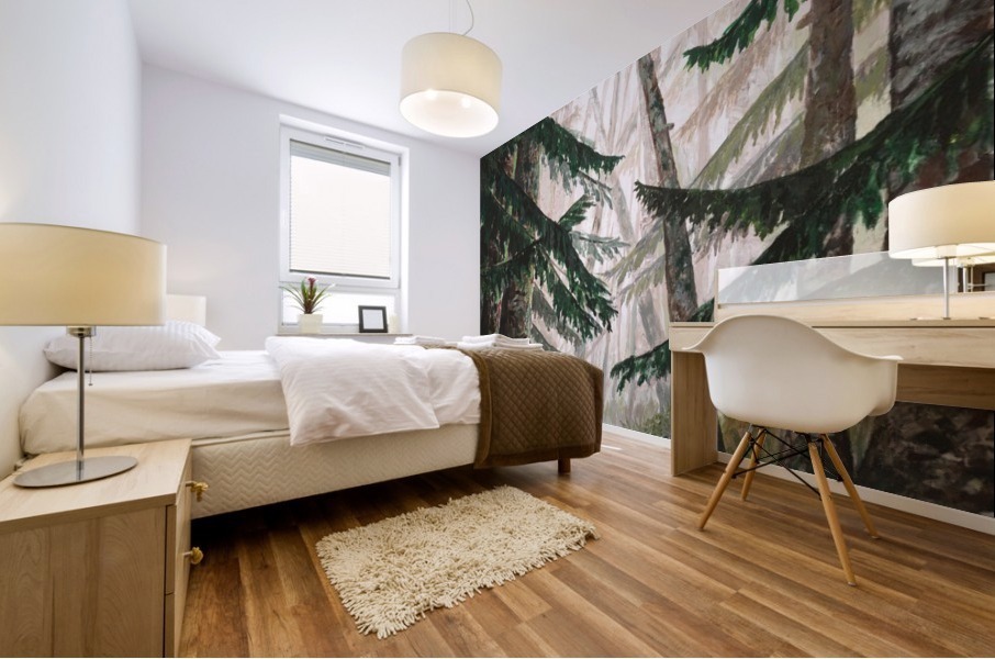Misty path Mural print